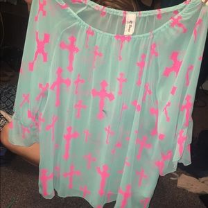 Tops - cross flow shirt Tops - cross flow shirt